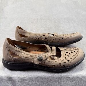 Cobb Hill by New Balance Shoes Womens 7M Petra Criss Cross Tan Leather Mary Jane